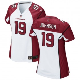 Women's Arizona Cardinals Nike White Game Jersey JOHNSON#19