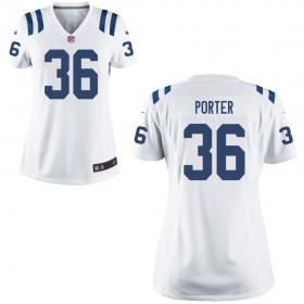 Women's Indianapolis Colts Nike White Game Jersey- PORTER#36