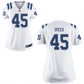Women's Indianapolis Colts Nike White Game Jersey- SPEED#45
