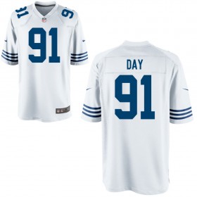 Youth Indianapolis Colts Nike White Alternate Game Jersey DAY#91