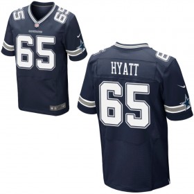 Mens Dallas Cowboys Nike Navy Blue Elite Jersey HYATT#65