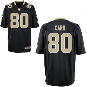 Youth New Orleans Saints Nike Black Game Jersey CARR#80