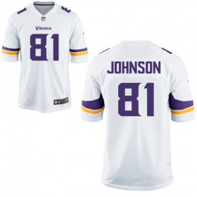 Nike Men's Minnesota Vikings White Game Jersey JOHNSON#81