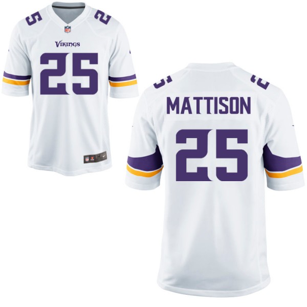 Nike Men's Minnesota Vikings White Game Jersey MATTISON#25