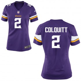 Women's Minnesota Vikings Nike Purple Game Jersey COLQUITT#2