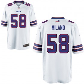 Nike Men's Buffalo Bills Game White Jersey MILANO#58