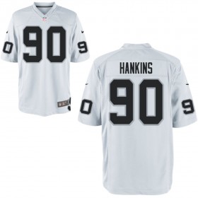 Nike Men's Las Vegas Raiders Game White Jersey HANKINS#90
