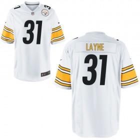 Nike Men's Pittsburgh Steelers Game White Jersey LAYNE#31