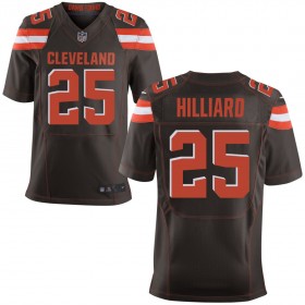 Men's Cleveland Browns Nike Brown Elite Jersey HILLIARD#25