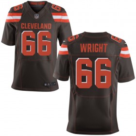 Men's Cleveland Browns Nike Brown Elite Jersey WRIGHT#66