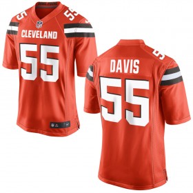 Nike Cleveland Browns Mens Orange Game Jersey DAVIS#55